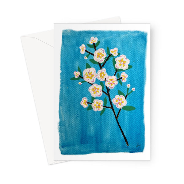 White Flora Greeting Card