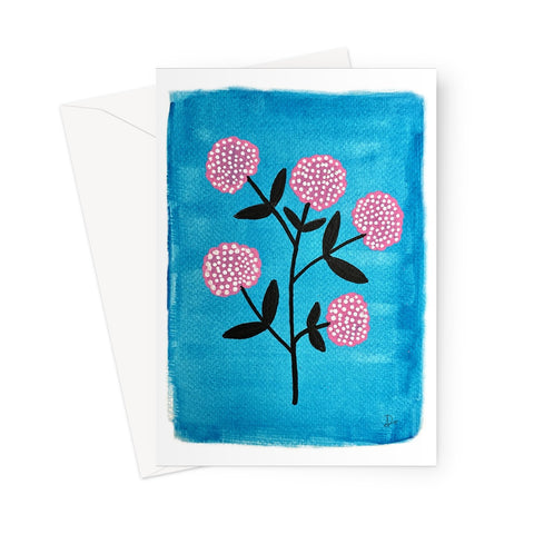 Pink Flora Greeting Card