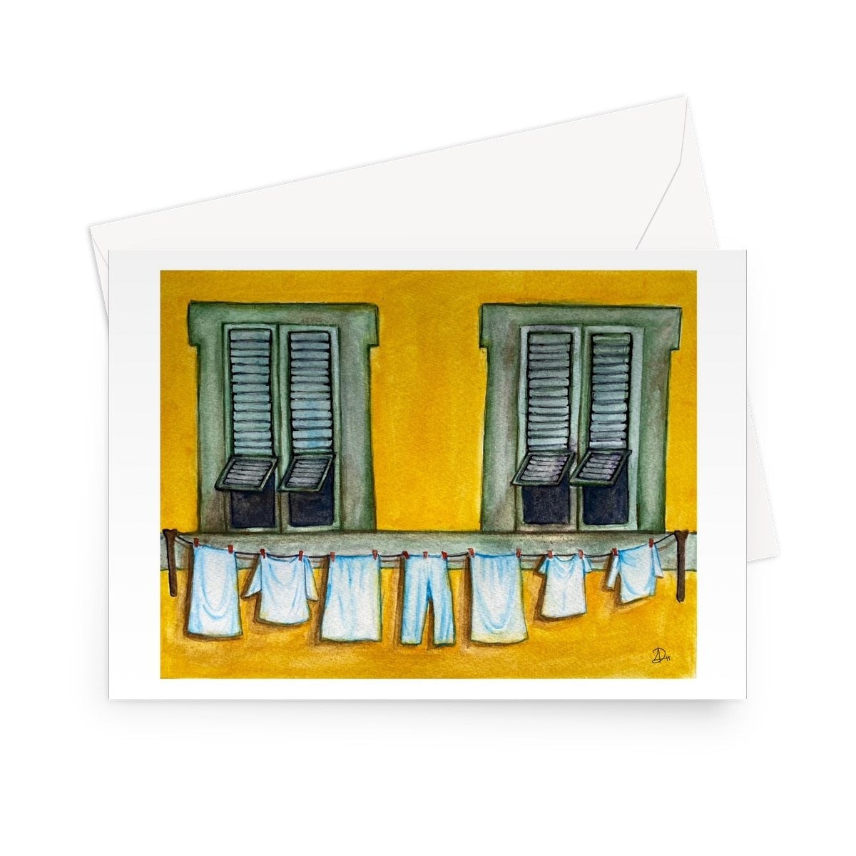 Italian Laundry Greeting Card