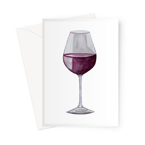 Red Wine Greeting Card